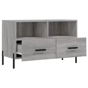 Berkfield TV Cabinet Grey Sonoma 80x36x50 cm Engineered Wood