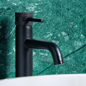 UK Home Living Avalon Core Tall Mono Basin Mixer Black