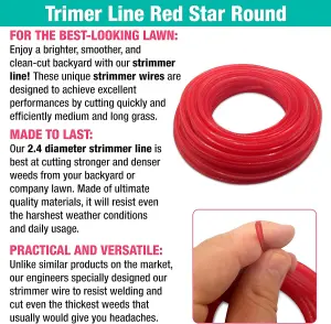 Strimmer Line Red Star 2.4 mm x 15m Strimmer Wire