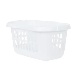 Wham 2 x Casa Plastic Hipster Laundry Basket Ice White