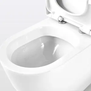 Cooke & Lewis Helena White Close-coupled Toilet with White seat Soft close seat