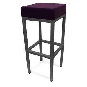 Cordish Upholstered Counter Stool with Metal Frame Purple