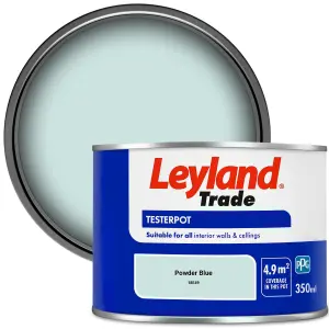 Leyland Trade Vinyl Matt Walls & Ceilings Emulsion Paint Powder Blue (18E49) 350ml Tester