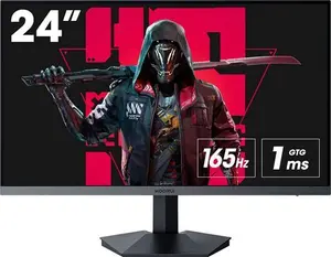 KOORUI 24 Inch Gaming Monitor, 165Hz 1080P 1Ms IPS, Adaptive Sync, PC Monitor HDMI, Tilt Adjustable, Eye Care, VESA Wall Mountable (FHD 1920X1080,