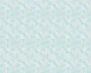 Hoopla Walls Pale Blue Feathers Smooth Matt Wallpaper