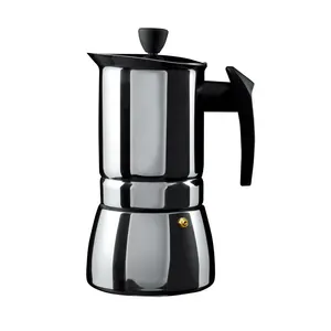 Cafe Olé Stainless Steel Coffee Maker, Suitable for Induction Hobs, Silver 6L