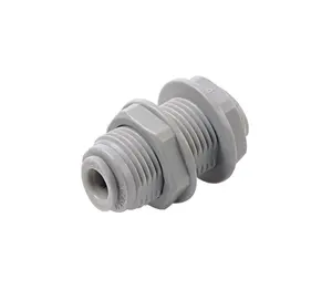 Speed Fit Bulkhead Connector - 1/4" Push Fit - DMFit ABU0404