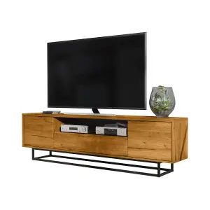 Rift Loft TV Unit 200cm Industrial Dark Oak - Creative Furniture