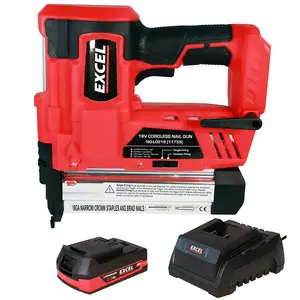 Excel 18V Cordless Second Fix Nailer with 1 x 2.0Ah Battery & Charger