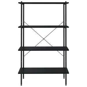 Berkfield 4-Tier Shelving Unit Black 80x40x130 cm