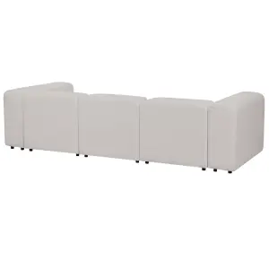 3 Seater Modular Boucle Sofa Light Grey FALSTERBO