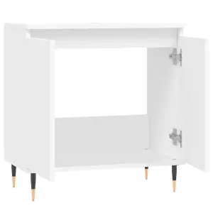 Berkfield Bathroom Cabinet White 58x33x60 cm Engineered Wood