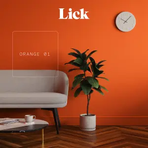 Lick Orange 01 Matt Emulsion paint, 2.5L