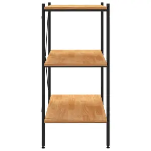 Berkfield 3-Tier Shelving Unit Black and Oak 80x40x92 cm