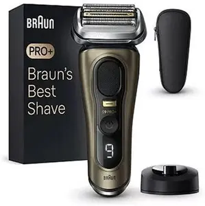 Braun Series 9 Pro+ Electric Shaver, Charging Stand, Wet & Dry, 9519S - Gold