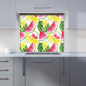 Colourful Melon Pattern Premium Glass Kitchen Splashback W700mm x H650mm