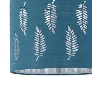 First Choice Lighting Set of 2 Fern Teal Cut Out 25cm Pendant Lightshades