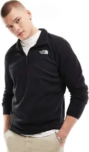 The North Face Glacier 100 1/4 Zip Fleece In Black - Black (Size: XS)