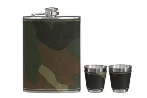 Maison by Premier Hip Flask Camouflage Design Set