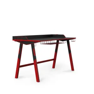 Fuego Gaming Desk in Black / Red