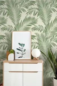 Arthouse Tropical Palm Green Wallpaper