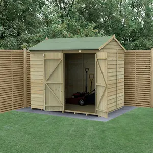 Beckwood 8x6 Reverse Apex Shed - No Windows - Double Door