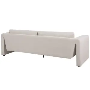 Beliani Modern Velvet Sofa Light Beige MAUNU