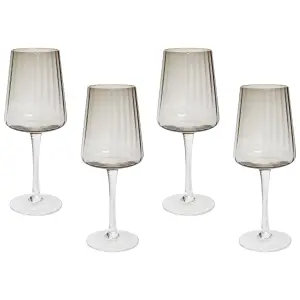 Set of 4 Wine Glasses QUARTZ Grey