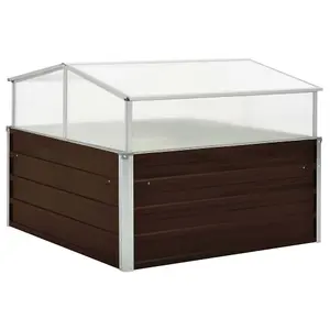 Berkfield Greenhouse Brown 100x100x85 cm Galvanised Steel