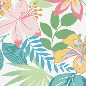 Envy So Exotic Day Floral Smooth Wallpaper Sample