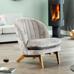 Mateo Fabric Accent Chair - Light Grey