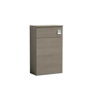 Compact Floor Standing WC Toilet Unit - 500mm - Solace Oak