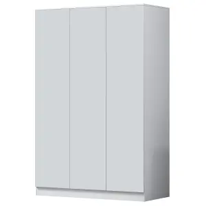 Stora 3 Door Triple Door Wardrobe Matt White