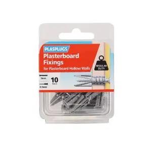 Plasplugs CF 104 Standard Plasterboard Fixings Pack of 10