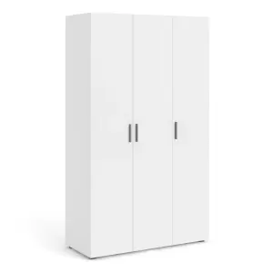 Pepe Wardrobe with 3 doors in White