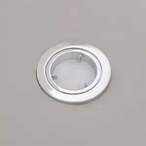 Litecraft 2 Pack Chrome Modern IP20 Fire Rated Fixed Downlights