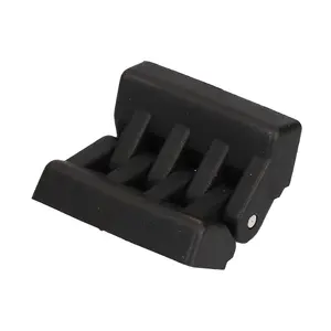 Pack 2 Black Polyamide Hinge Reinforced Plastic 48x49mm Italian Concealed Fixing