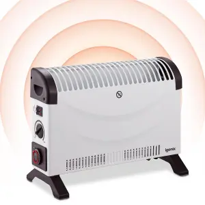 Igenix IG5250, Portable Electric Convector Heater with Adjustable Thermostat