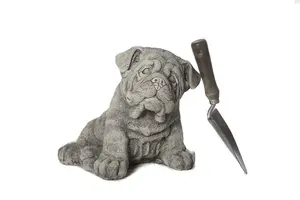 Cute Bulldog Pup Garden Ornament