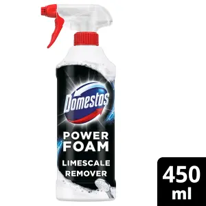 Domestos Power Foam Toilet & Bathroom Cleaner Spray Limescale Remover, 450ml