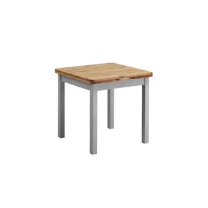 Southsea Extendable Pine Solid Wood Dining Table Grey/Leach-coloured / H74 x L77 x W104cm