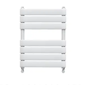 Rinse Flat Panel Bathroom Heated Towel Rail Ladder Radiator Warmer -650x500mm White