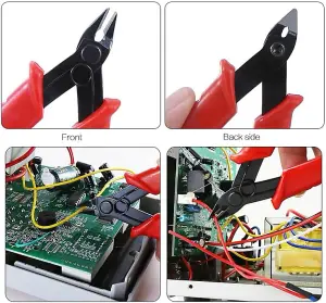 Precision Flush Cutters Electronics Networking Cable Premium Side Snips 120mm Precision Flush Cutters Pack of 2