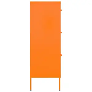 Berkfield Drawer Cabinet Orange 80x35x101.5 cm Steel