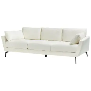 4 Seater Boucle Sofa White NENOLA