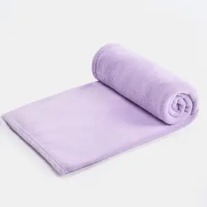 Ultra Soft Blanket Throw Warm Flannel Fleece, Lilac - 100 x 120cm