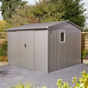 Rowlinson Brentvale 10x10 Premium Apex Metal Shed with Assembly