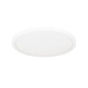 Eglo Rovito-Z Round White Plastic Smart Control Colour Changing LED Ceiling Light, (L) 29.5cm