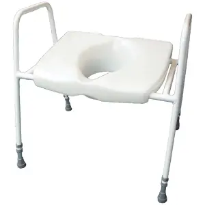 Bariatric Toilet Seat and Frame - Height Adjustable - 254kg Weight Limit