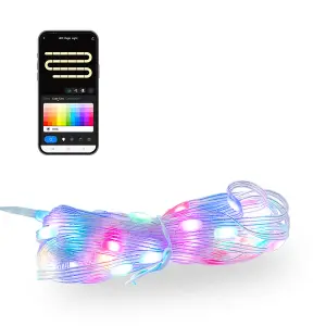 ValueLights 5M Smart RGBIC LED Fairy Strings Lights, IP65 Waterproof, WiFi Garden Lights with App Control and Music Sync